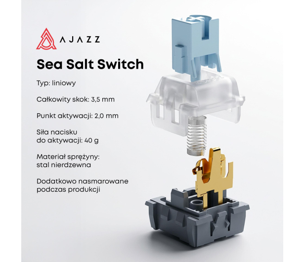Ajazz AK820 Sea Salt Switch biała - 1536383 - zdjęcie 7